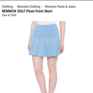 Renwick golf blue pleated skirt, size S